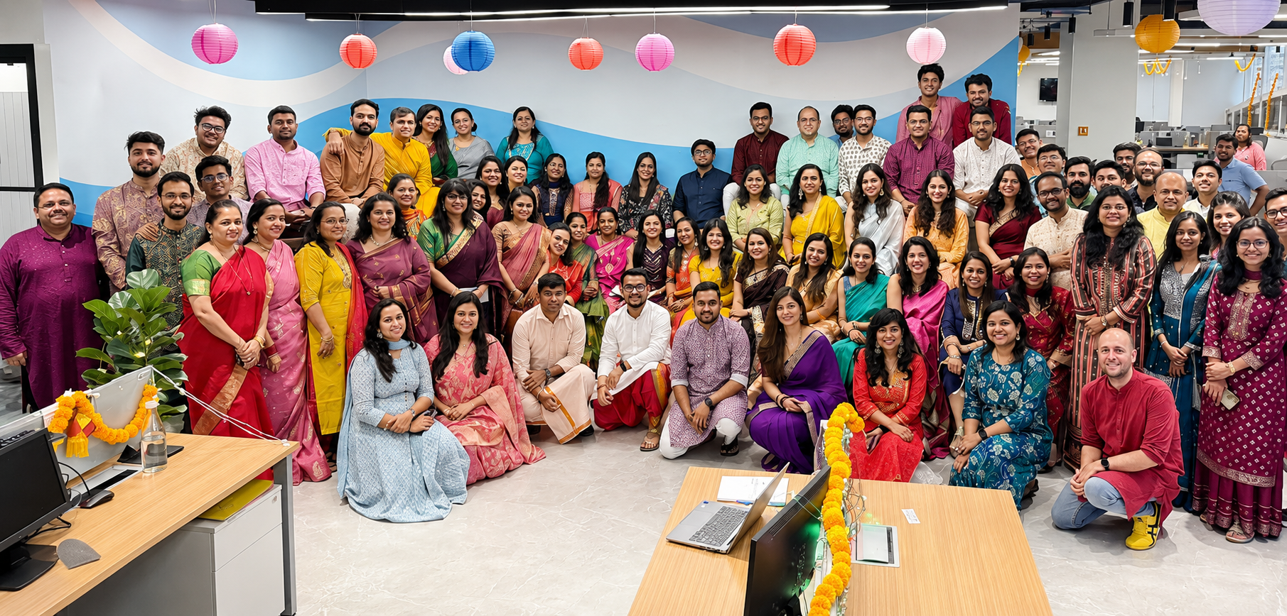 Eureka Forbes employees celebrating together