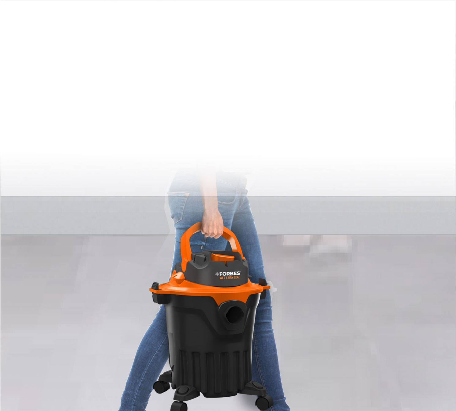 Eureka Forbes ZEAL Wet & Dry Vacuum Cleaner with Reusable Dust Bag (Black, Orange)